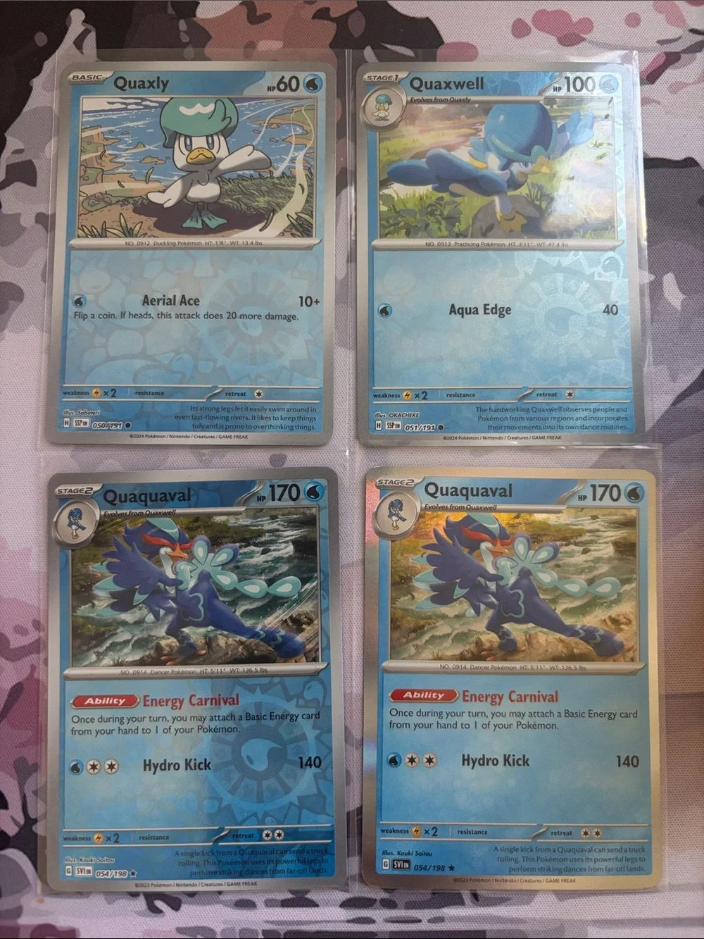 💧 Quaxly, Quaxwell & Quaquaval Evolution Lot | 4 Holo & Reverse Holo ✨5/$25✨